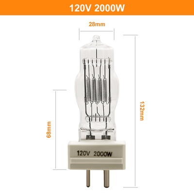 2000w 120V 수정 램프 대체 전구 무대 스튜디오 필름텔레비전 전구