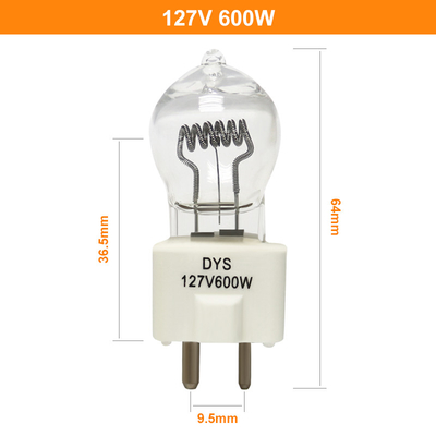 볼 DYV 벤젠 육염화물 Dys 불을 붙이는 127V 600w 할로겐 전구 Gy9.5 램프 영사기 무대