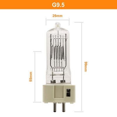 230V 1000W 해양 검색 할로겐 램프 전구 G9.5 GX9.5 GY9.5 G22 3200K