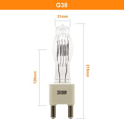 230V 3000W 해양 서치라이트 전구는 할로겐 광 G38 3200K 무대 스튜디오를 보트로 나릅니다