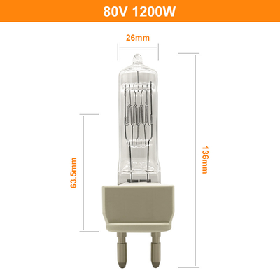 G22 단일단 형태 할로겐 램프 80v 1200w 메탈 할라이드 램프 전구 3250k를 밝히세요