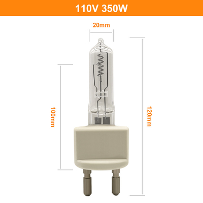 110V 350W G22 명백한 석영광 전구 할로겐 기관차 램프