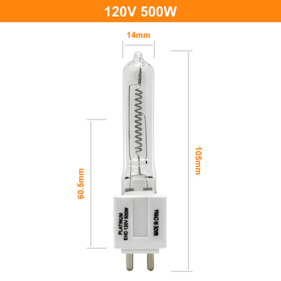 120V 500w 석영 할로겐 전구는 대체에게 3000k 매체 비핀 G9.5 토대를 보내게 했습니다
