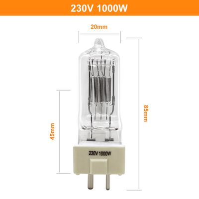 230V Gy9.5 토대 할로겐 석영 전구 1000w 단일 종단 스테이지 스튜디오 램프 3200K
