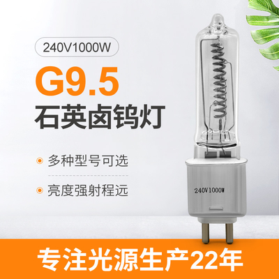 G9.5 240V 1000w 할로겐 전구 단일 종단 스테이지와 스튜디오 램프