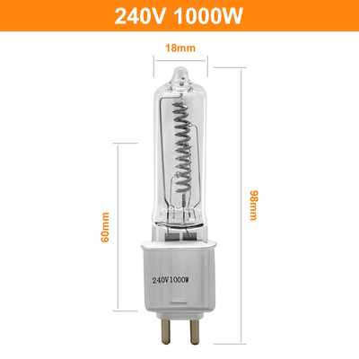 G9.5 240V 1000w 할로겐 전구 단일 종단 스테이지와 스튜디오 램프