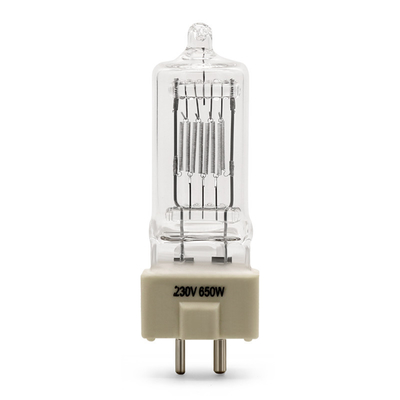 230V 650W GX9.5 할로겐 디스플레이 옵틱 램프 단계 극적 3400K 300H 20000 루멘