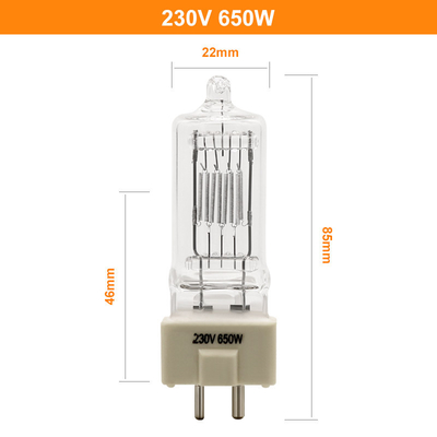 16250lm 스테이지 광 할로겐 전구 GY9.5 650W 230V 할로겐 수정 램프 극장 스포트라이트 전구