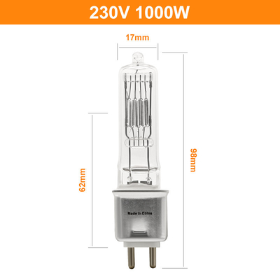 230V 1000 와트 수정 램프 전구 항공 배 빛 무대 조명 장치 전구