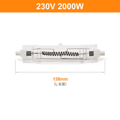 종결한 230V 2000W 두배인 R7s 선 할로겐 전구 튜브형 138 밀리미터 50000lm