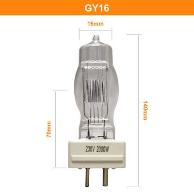 오스람 64788 CP/72 FTM을 위한 GY16 2000w 단일단 형태 할로겐 램프 230v
