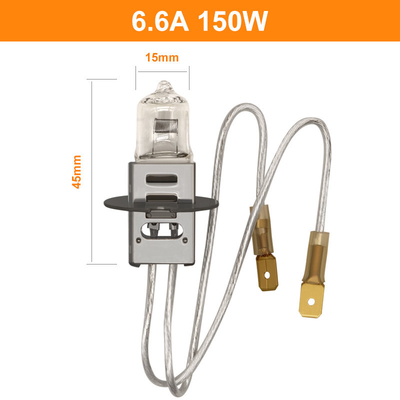 6.6A 150 와트 쿼츠 할로겐 전구 루멘 2400lm PK30d JIF J1/83 남자 암놈 커넥터 비행장