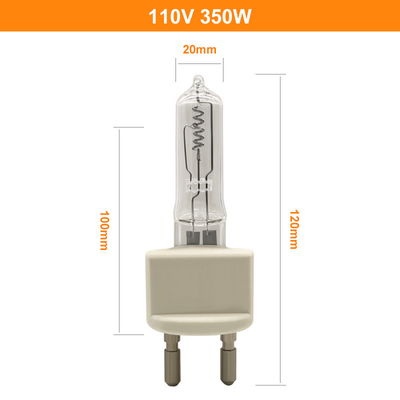 350W 쿼츠 할로겐 전구 110V G22 계기등