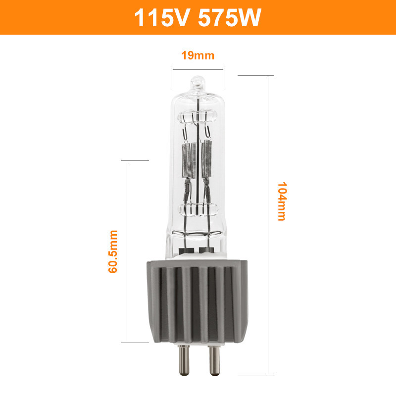 575W G9.5 양성 핀 할로겐 전구 단계 ETC 115V 은
