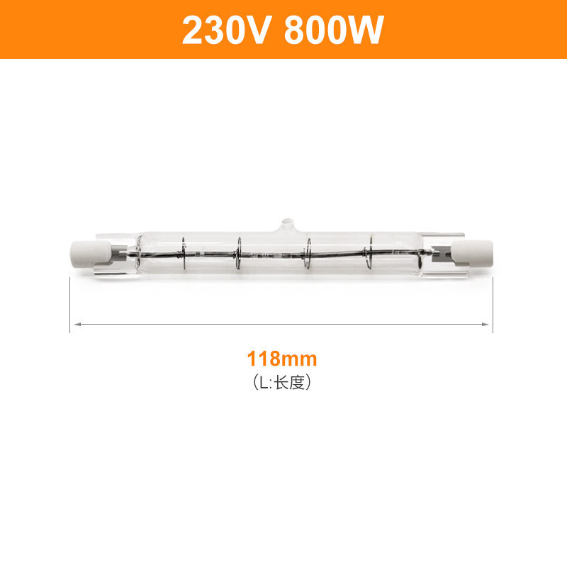 Ir  쿼츠 할로겐 두배 종결한 전구 118 밀리미터 230V 800W