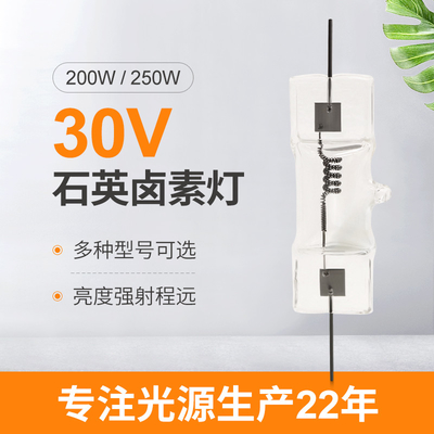 30V 200W 작은 할로겐 디스플레이 옵틱 램프 250W 석영 할로겐 전구