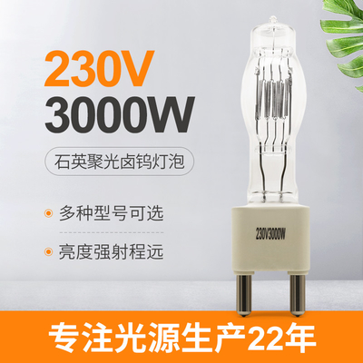 230V 3000W 해양 서치라이트 전구는 할로겐 광 G38 3200K 무대 스튜디오를 보트로 나릅니다